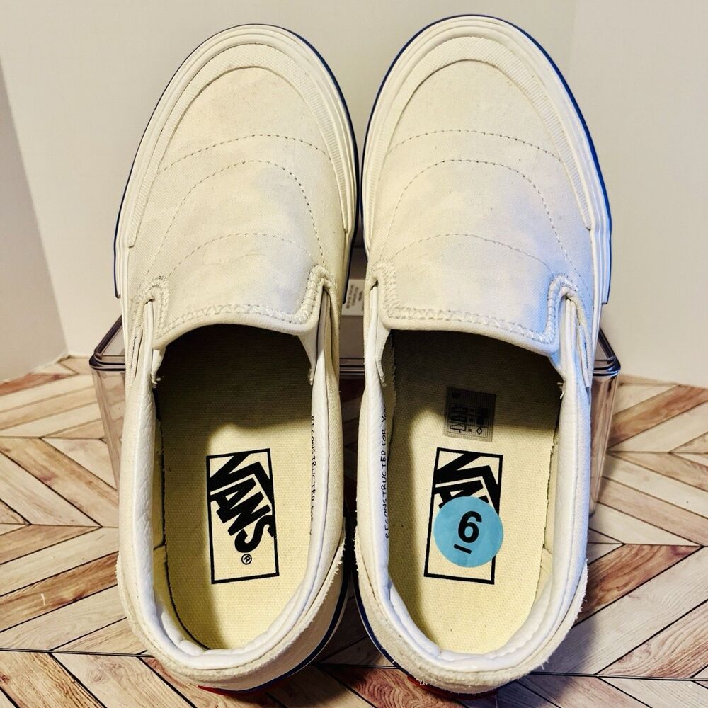 VANS Classic Slip-On Reconstructed Marshmallow M 6‎ W 7.5 Sneakers VN000BW4FS8 - Picture 4 of 10